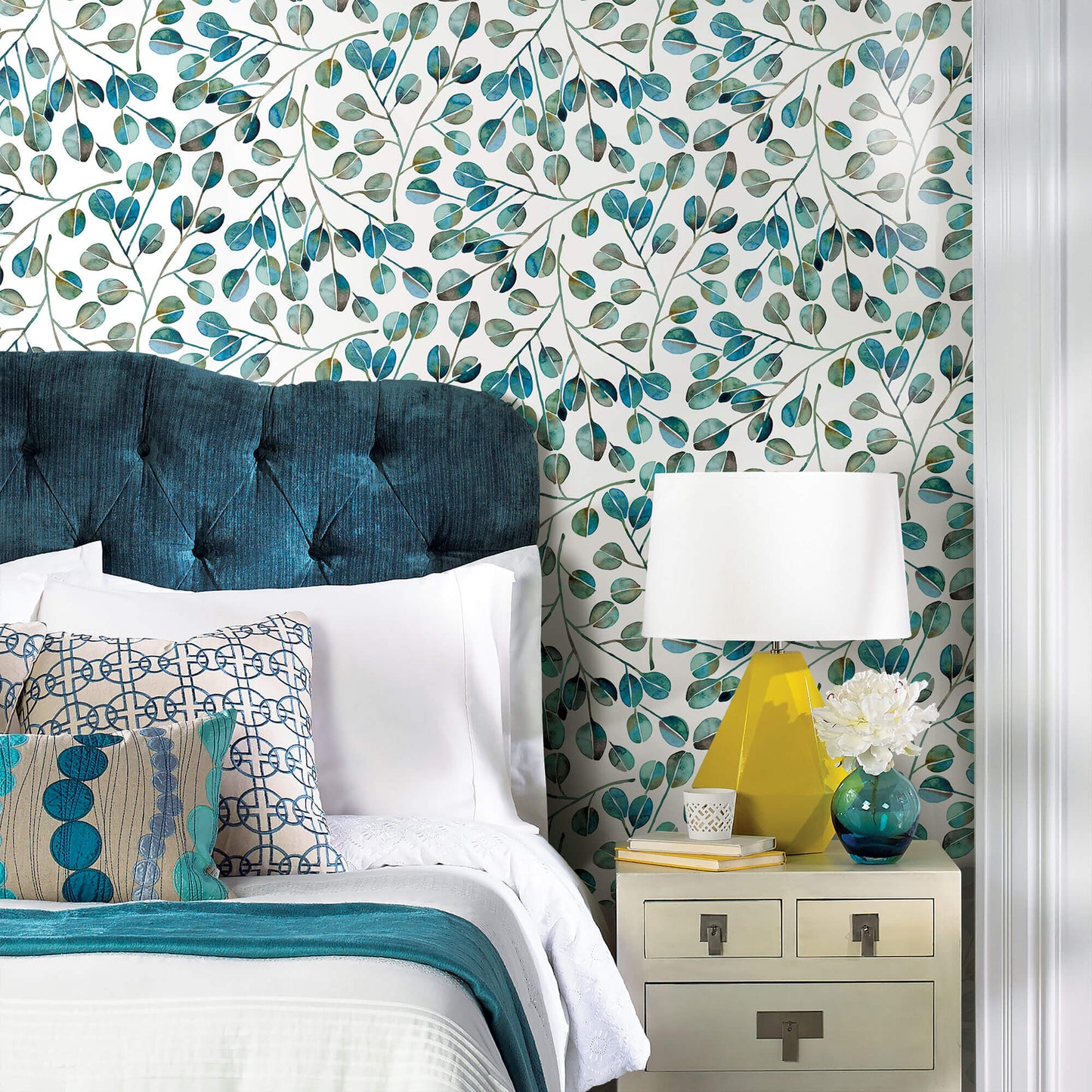 CatCoq Eucalyptus Peel & Stick Wallpaper - Blue