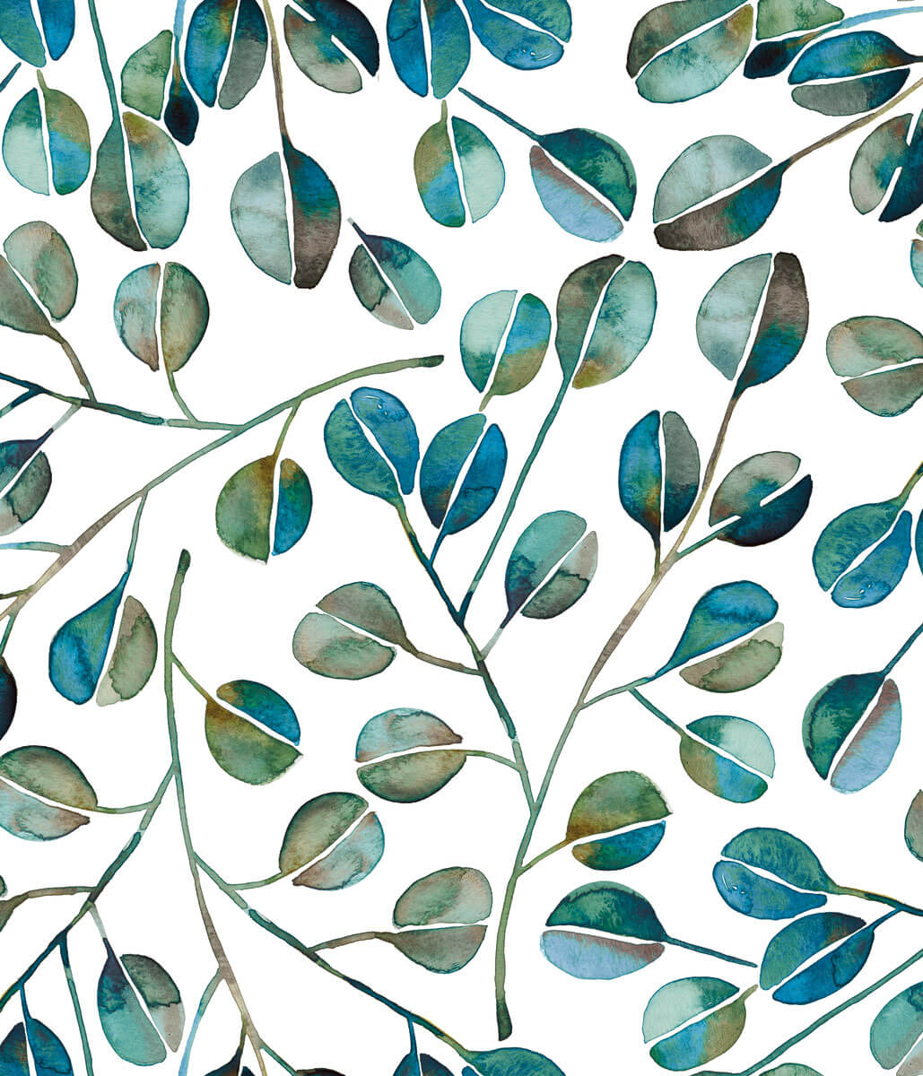 CatCoq Eucalyptus Peel & Stick Wallpaper - Blue