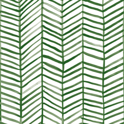 CatCoq Herringbone Peel & Stick Wallpaper - Green