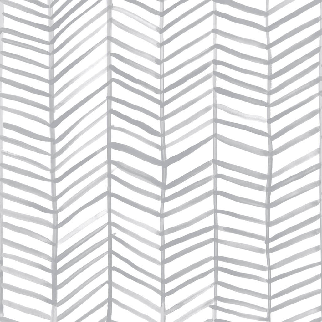 CatCoq Herringbone Peel & Stick Wallpaper - Gray & White