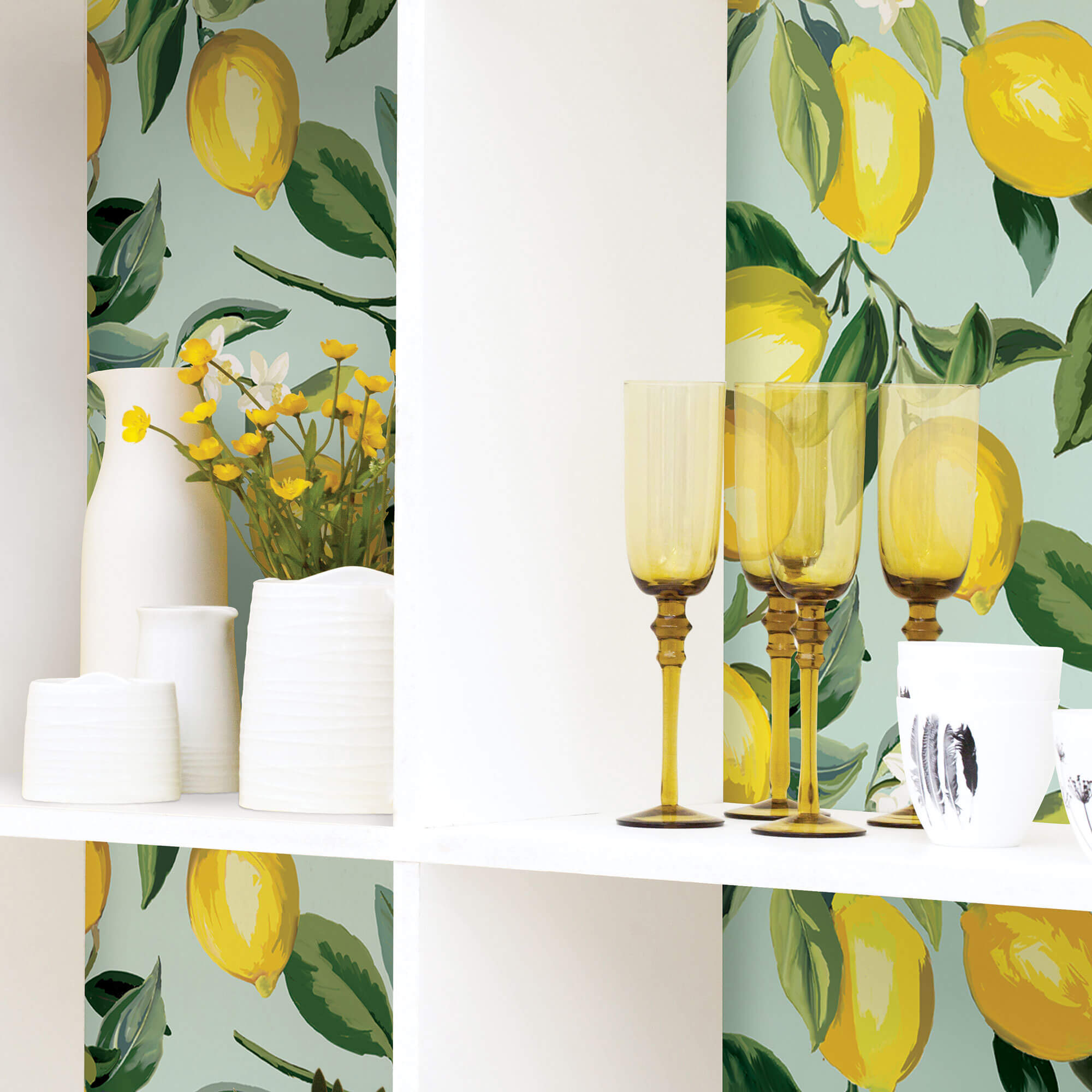 Flying Hummingbirds and Lemon Tree Wallpaper  EazzyWalls