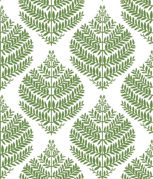 Hygge Fern Damask Peel & Stick Wallpaper - Green