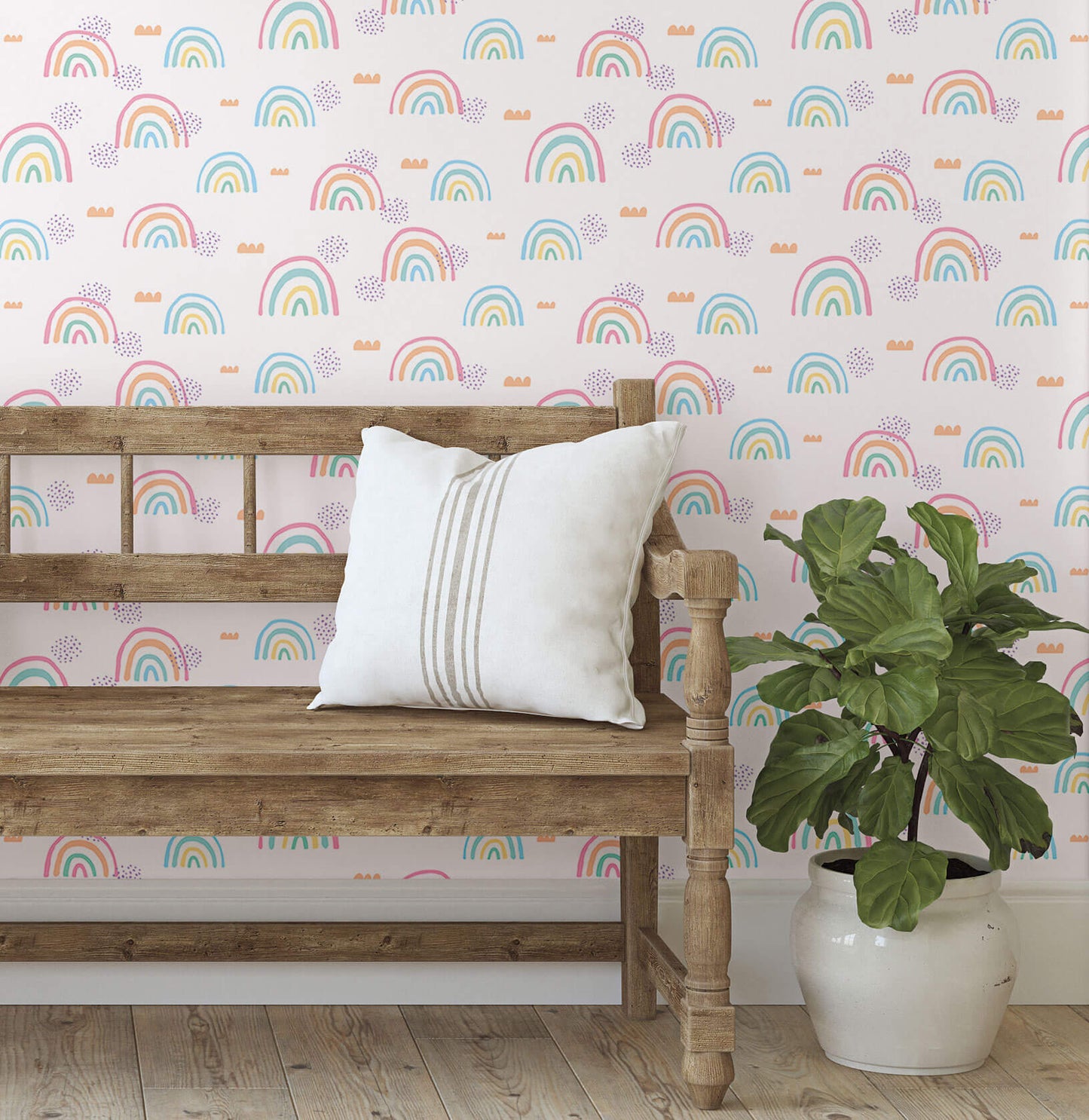 Rainbows End Peel & Stick Wallpaper - Pastel
