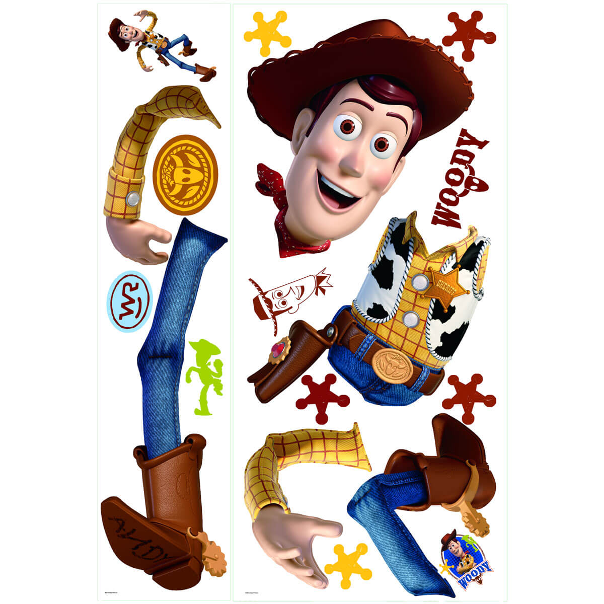 Pixar Toy Story 4 Woody Peel Stick Wall Decal