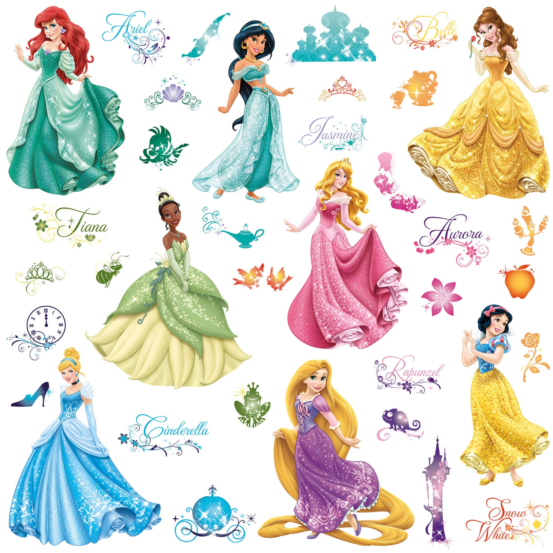 Decorative vinyl and stickers disney princesses
