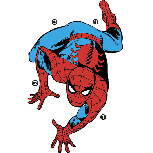 Classic Spiderman Comic Giant Peel & Stick Wall Decals
