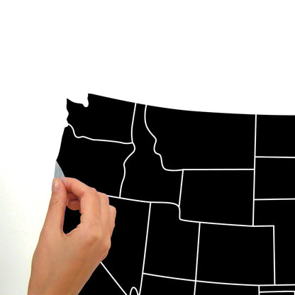 United States Map Chalk Peel & Stick Giant Wall Decals