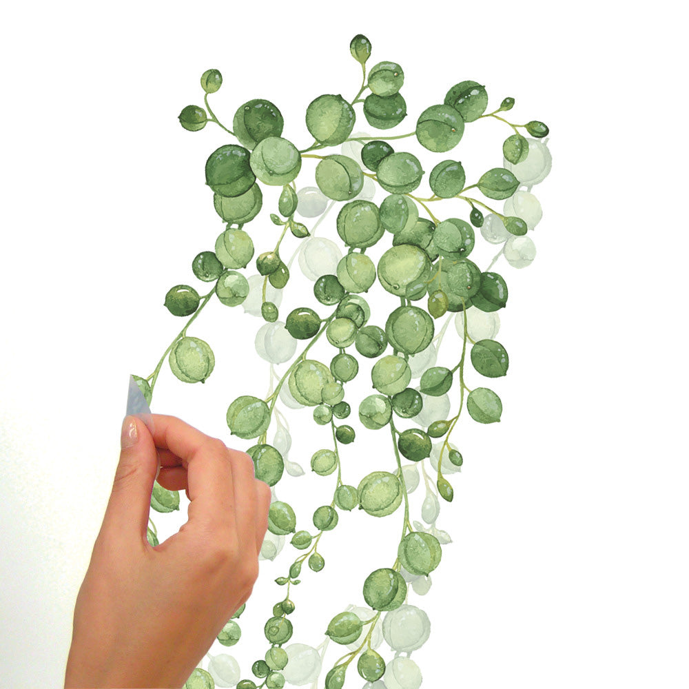 Green String of Vines Peel and Stick Wall Decals