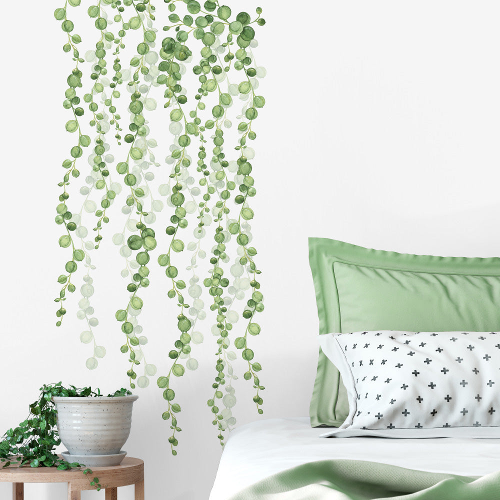 Green String of Vines Peel and Stick Wall Decals