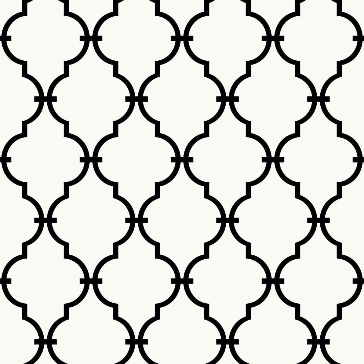 Modern Trellis Peel & Stick Wallpaper - Black & White