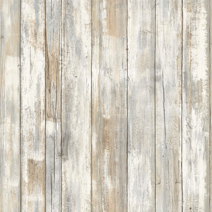 Distressed Wood Peel and Stick Wallpaper - SAMPLE ONLY