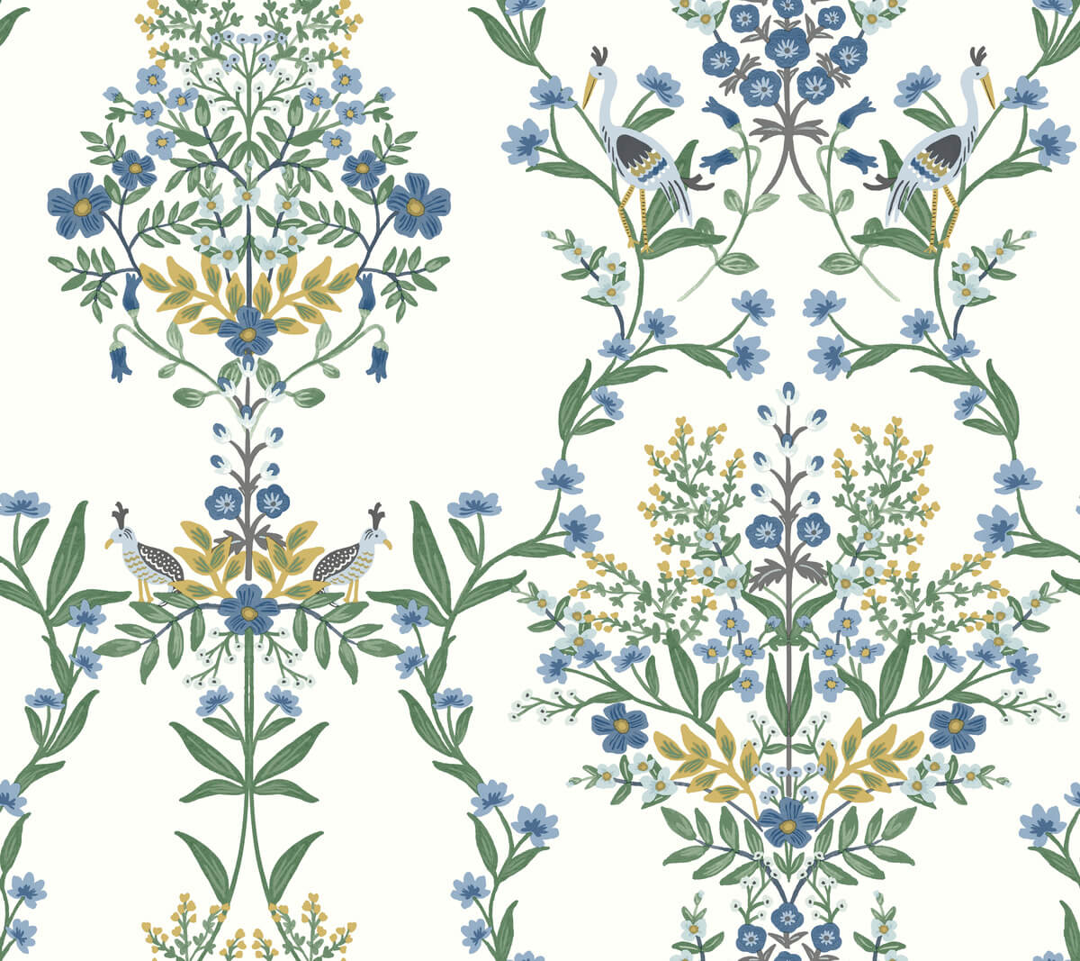 Rifle Paper Co. Second Edition Luxembourg Wallpaper - White & Blue