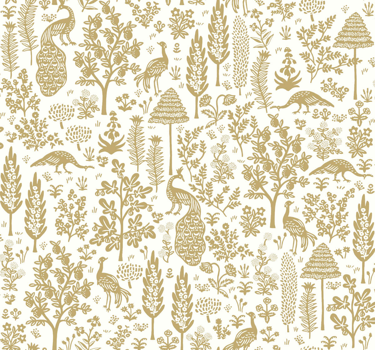 Rifle Paper Co. Second Edition Menagerie Toile Wallpaper - SAMPLE