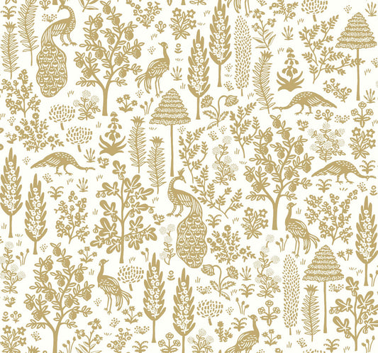Rifle Paper Co. Second Edition Menagerie Toile Wallpaper - Beige