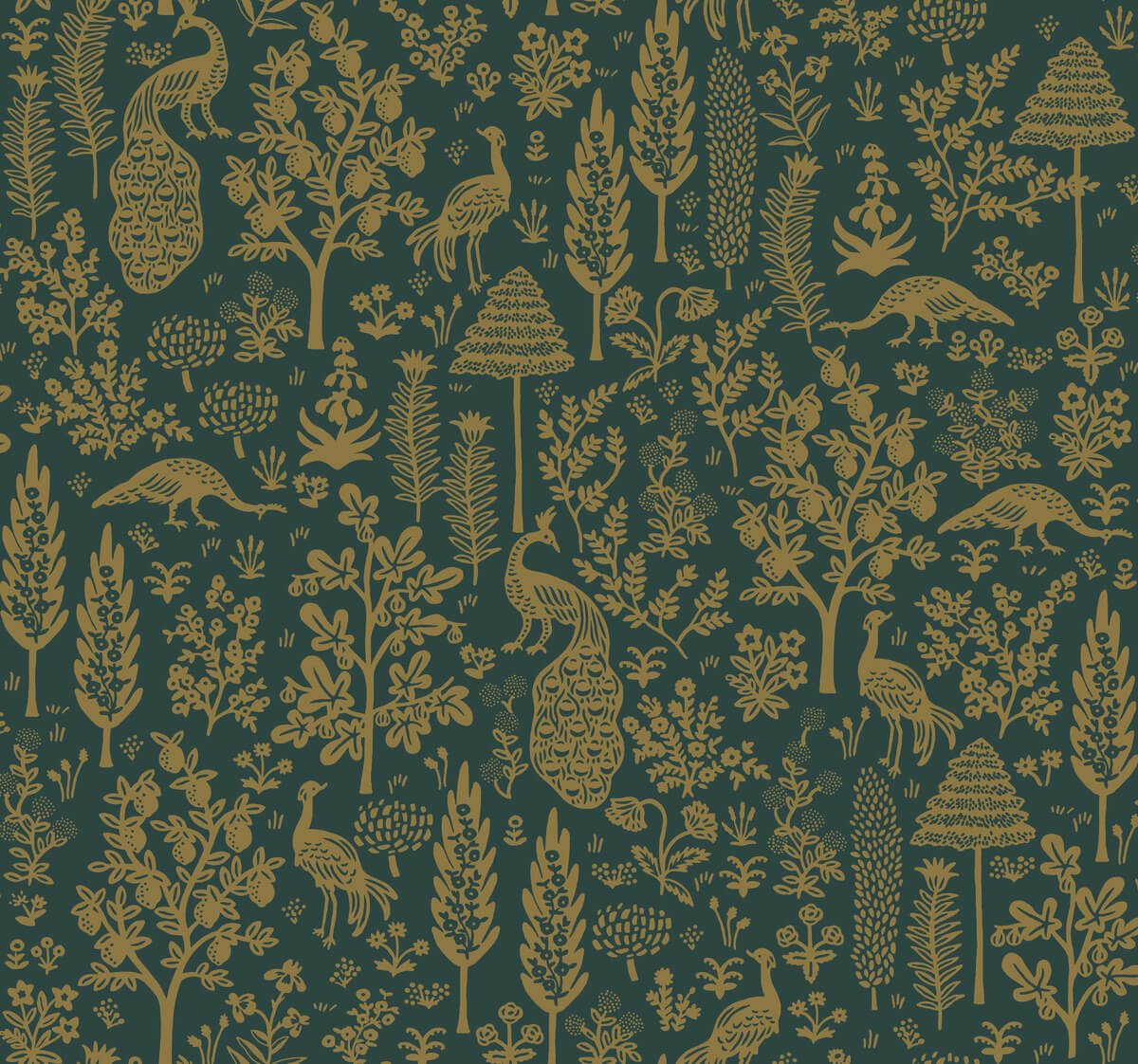 Rifle Paper Co. Second Edition Menagerie Toile Wallpaper - SAMPLE