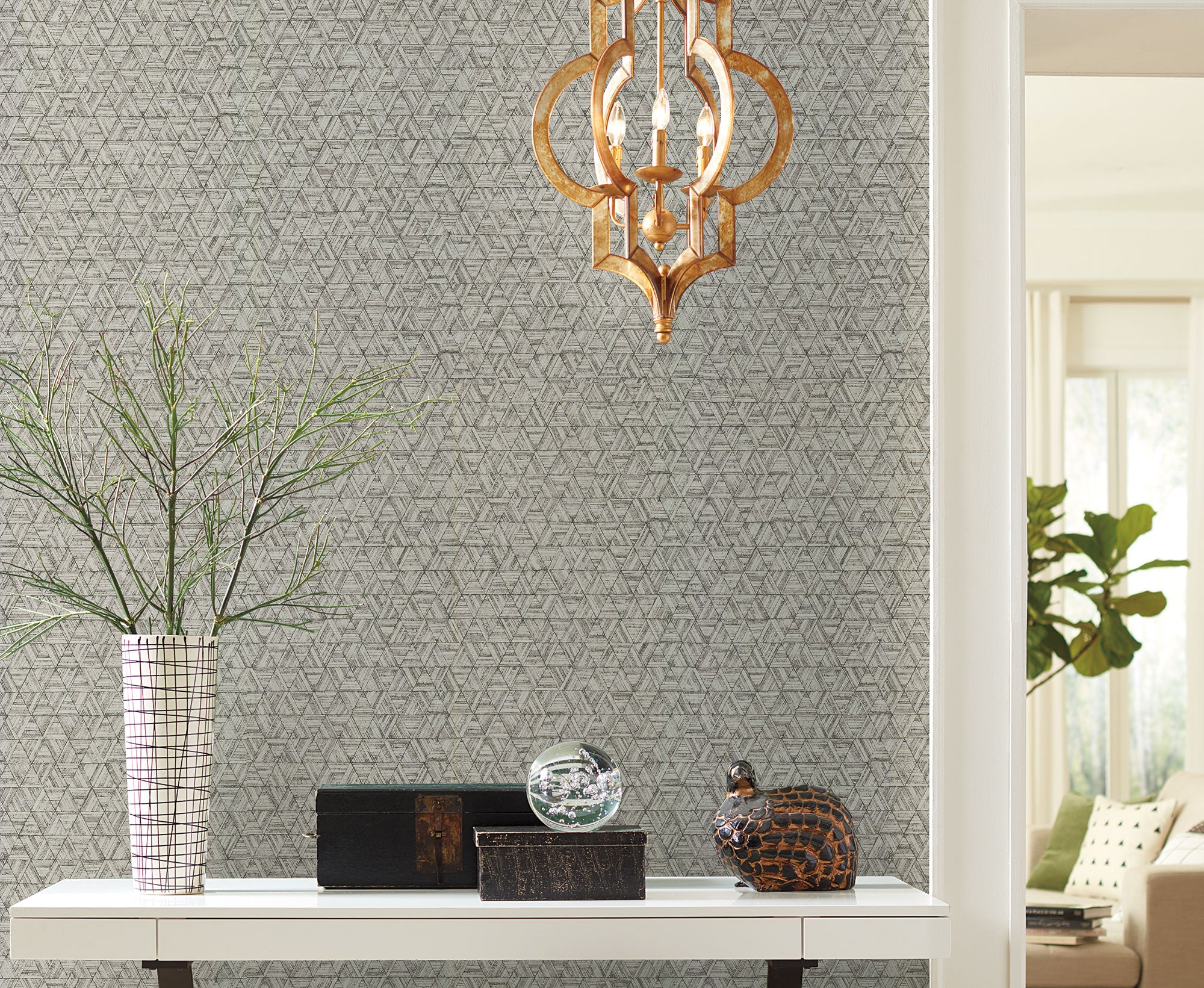 Shop Amulet Wallpaper in Porcelain from the Moderne Collection | Burke Decor