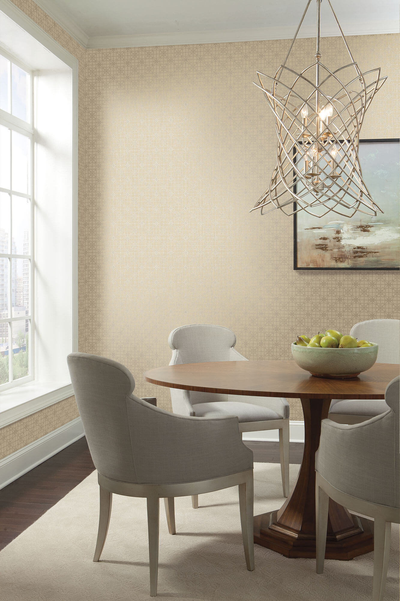54" Stacy Garcia Gilded Wallpaper - Taupe