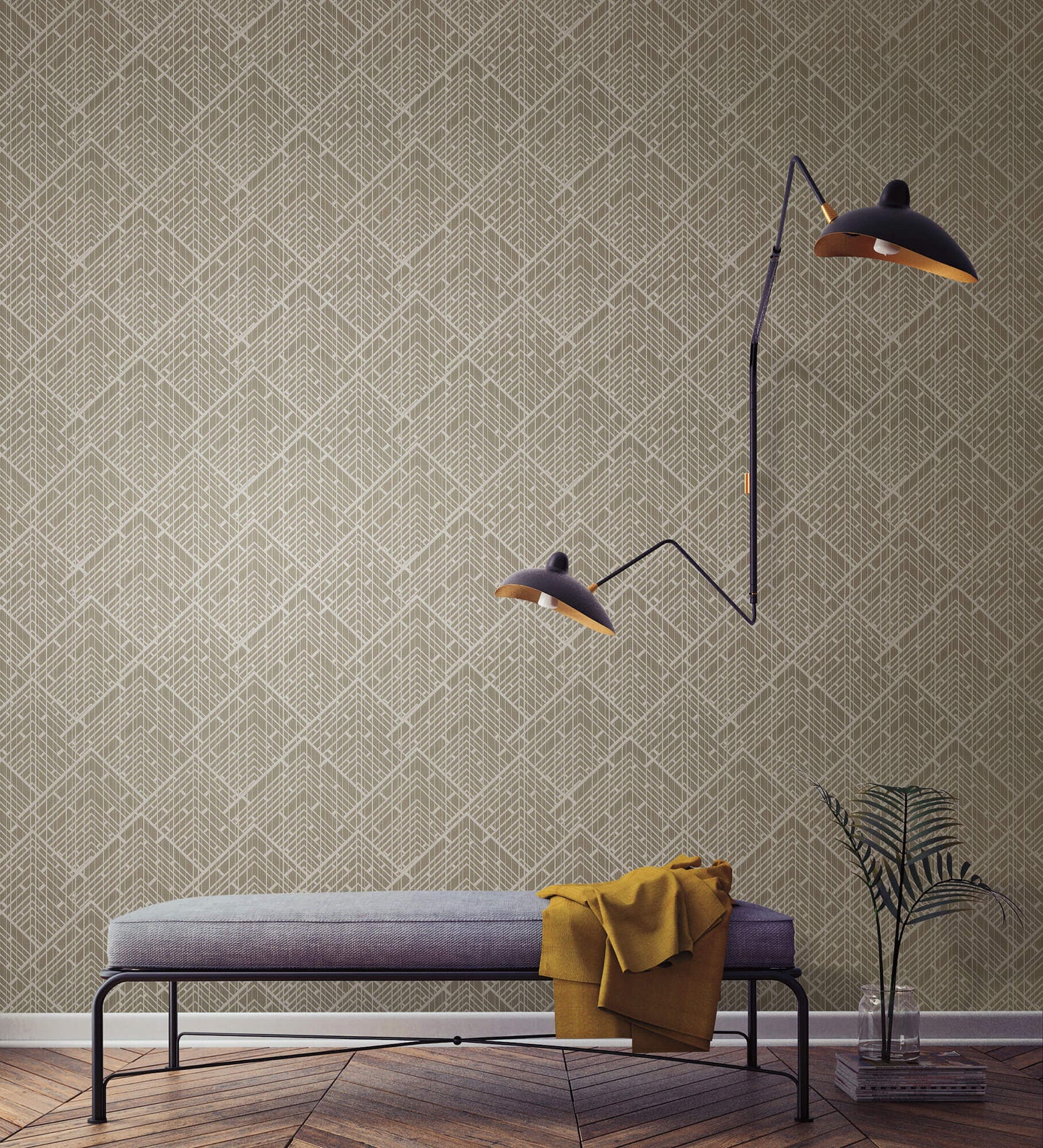 54" inch Stacy Garcia Architect Wallpaper - Brown
