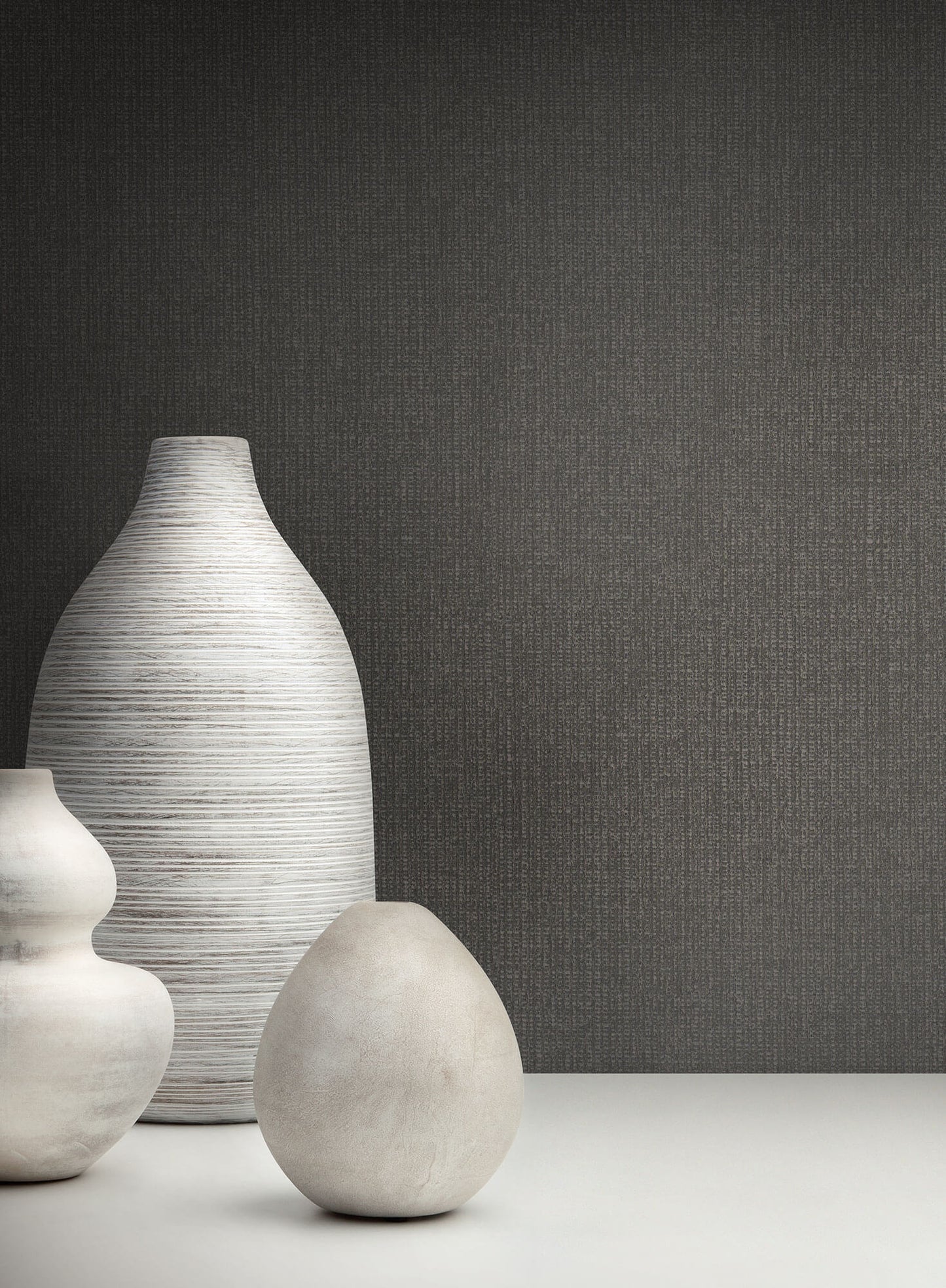 Stacy Garcia Moderne Panama Weave Wallpaper - Charcoal