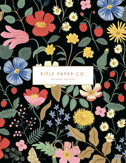 Rifle Paper Co. Second Edition Strawberry Fields Wallpaper - Blue & Pink
