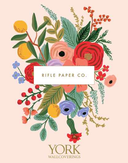 Rifle Paper Co. Peonies Wallpaper - Black & Gold