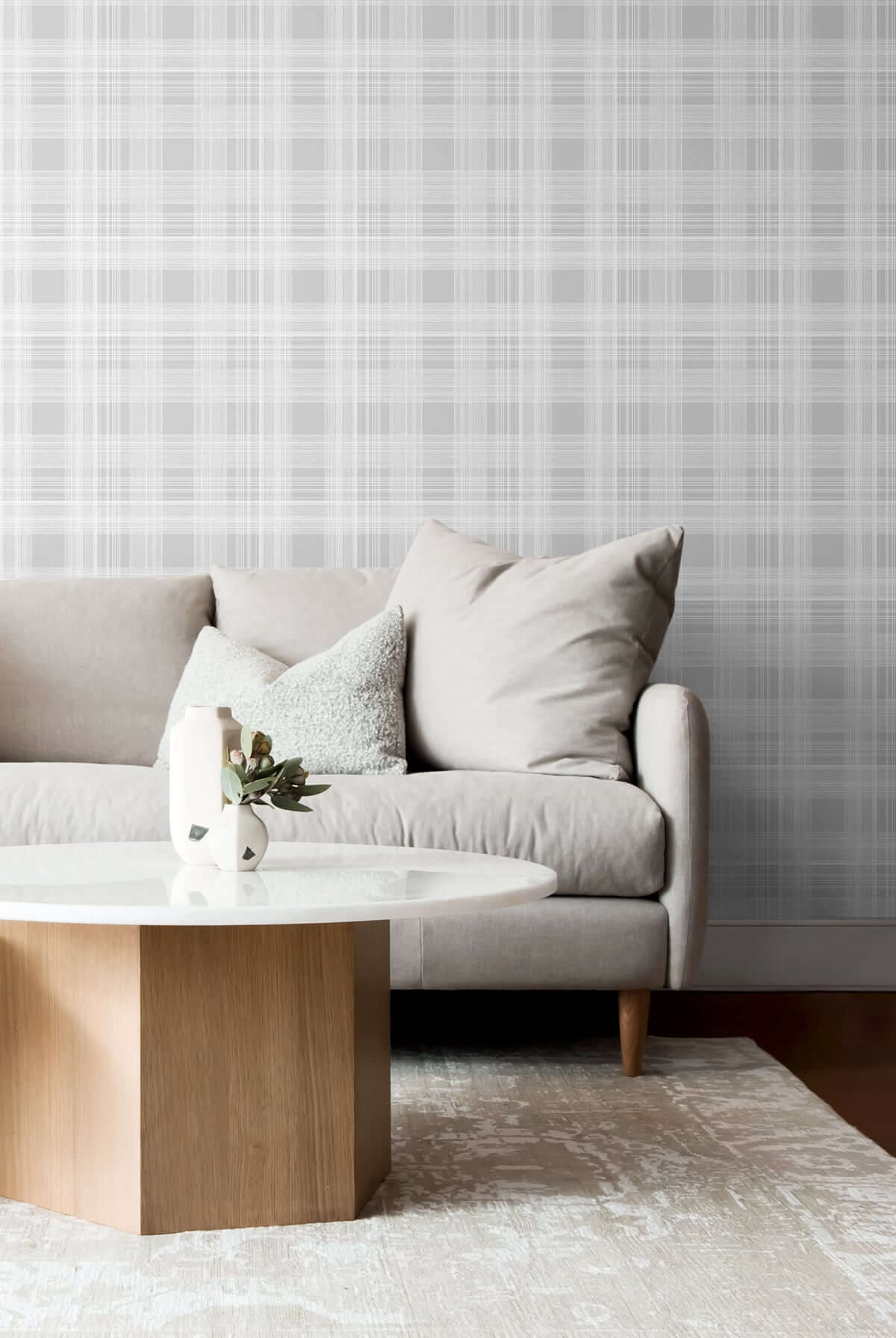 Stacy Garcia Home Rad Plaid Peel & Stick Wallpaper - Grey