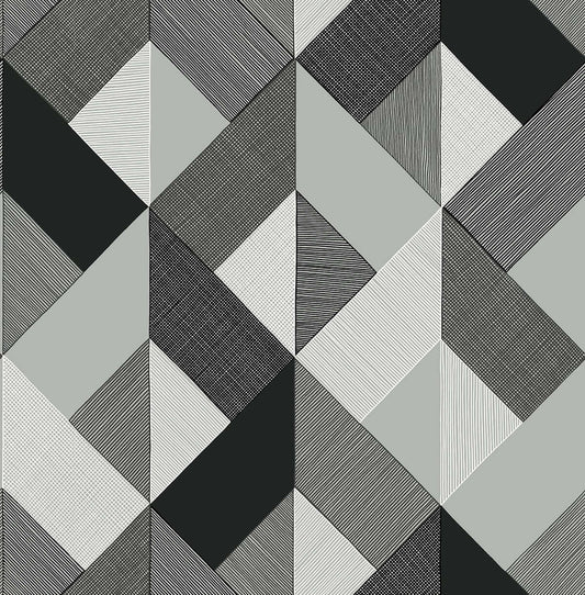 Stacy Garcia Home Marquetry Peel and Stick Wallpaper - SAMPLE