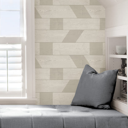 Scott Living NuWallpaper Shiplap Peel & Stick Wallpaper - Natural Wood