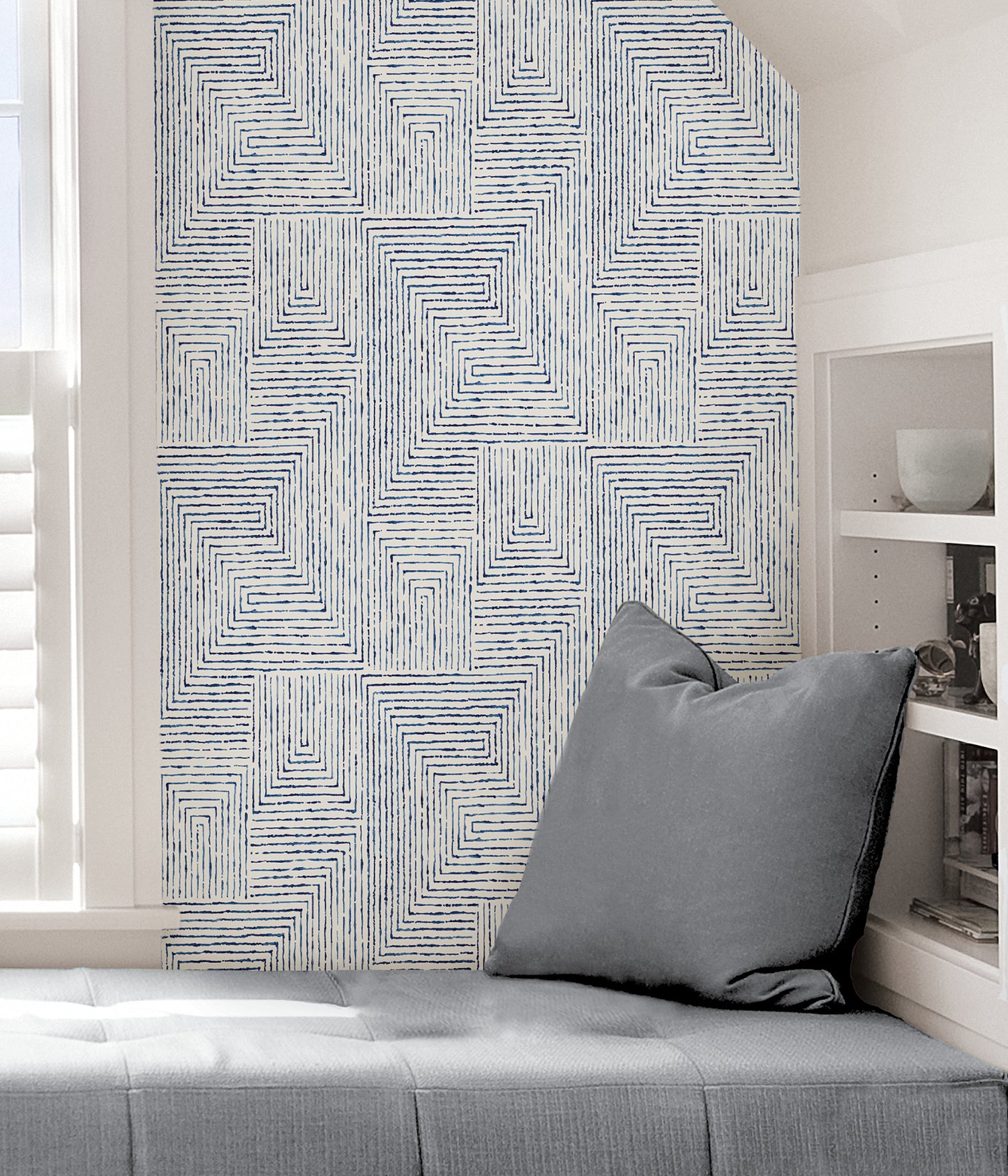 Scott Living NuWallpaper Ink Peel & Stick Wallpaper - Blue