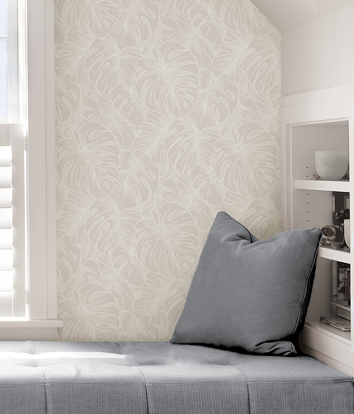 Scott Living NuWallpaper Borneo Peel & Stick Wallpaper - White