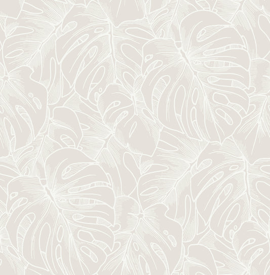 Scott Living Borneo Peel & Stick Wallpaper - White