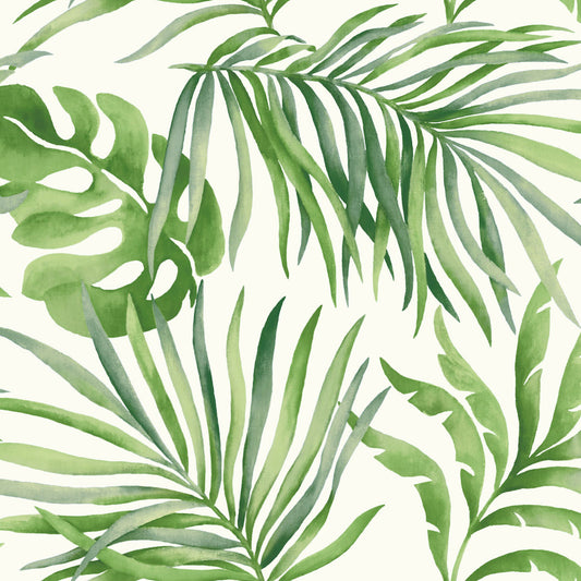 Candice Olson Tranquil Paradise Palm Wallpaper - Green