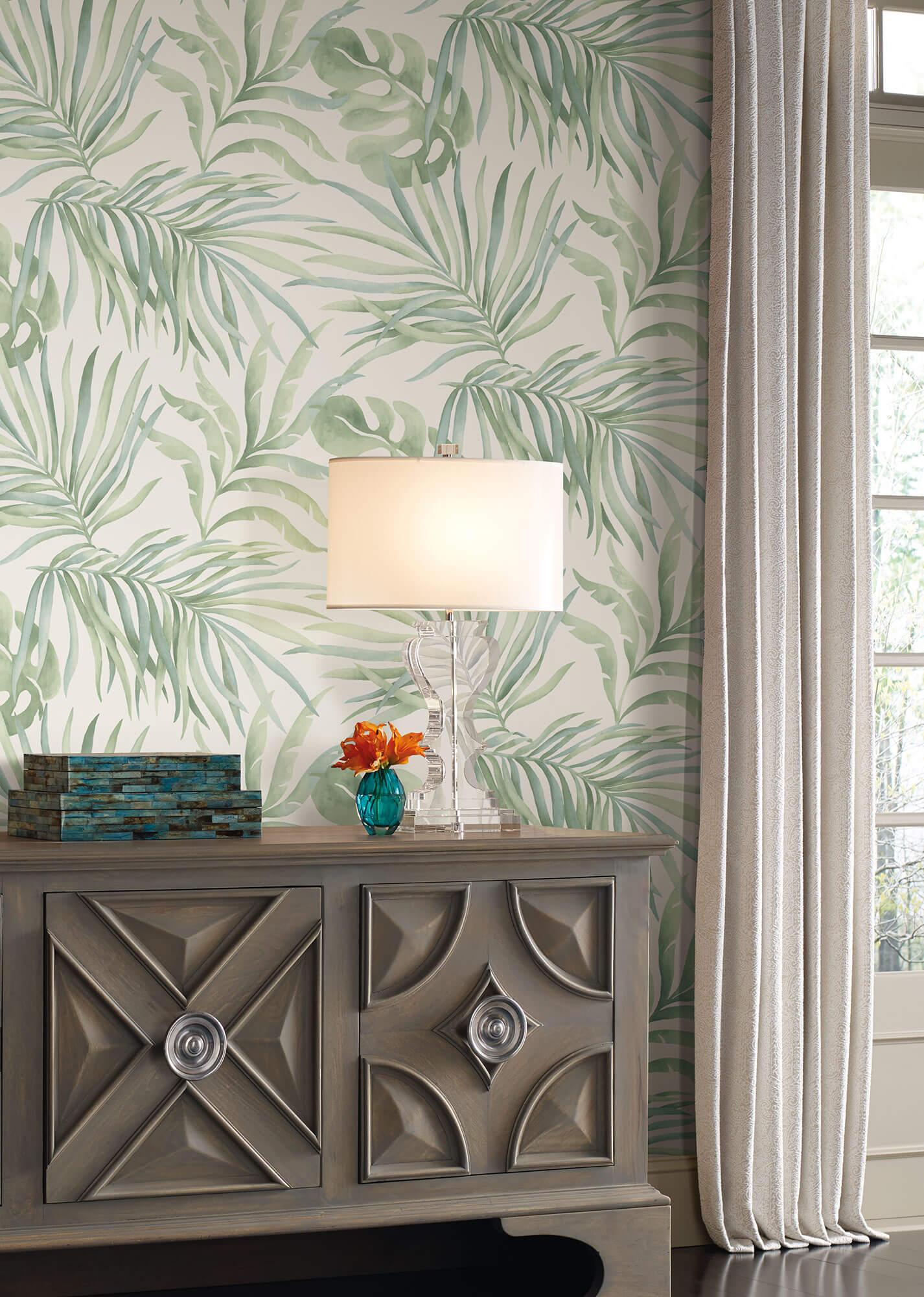 NEW deals Wallpaper Candice Olson Tranquil Oasis Dark Teal