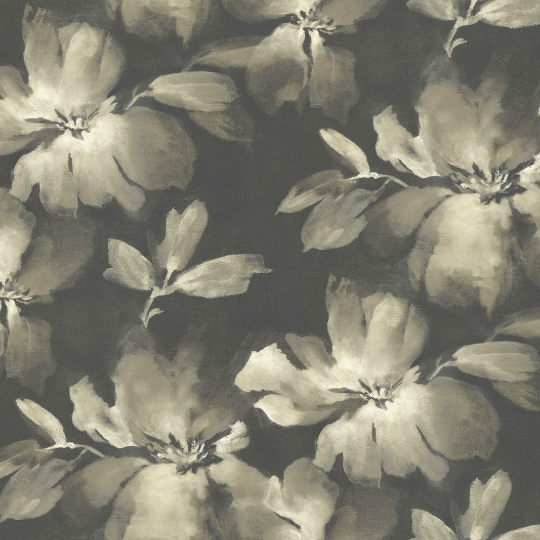 Candice Olson Tranquil Midnight Blooms Wallpaper - SAMPLE