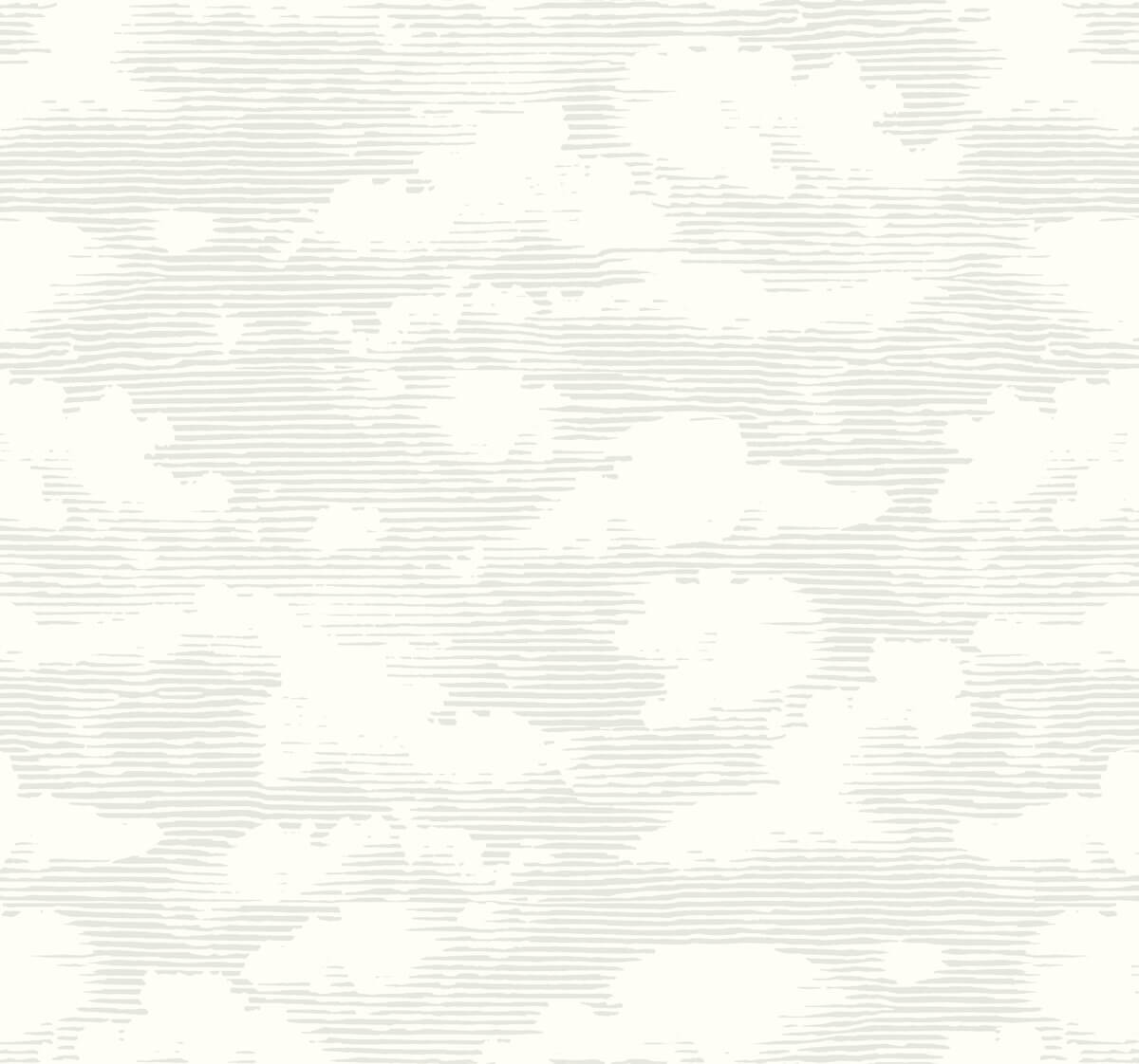 Silhouettes Cloud Cover Wallpaper - Light Gray