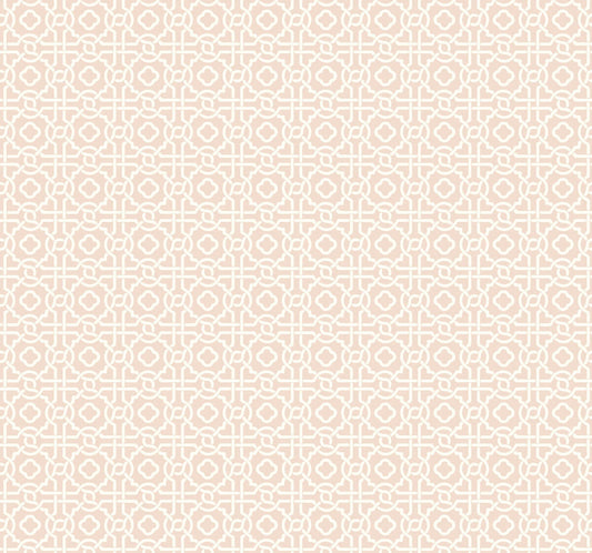 Silhouettes Pergola Lattice Wallpaper - Light Pink