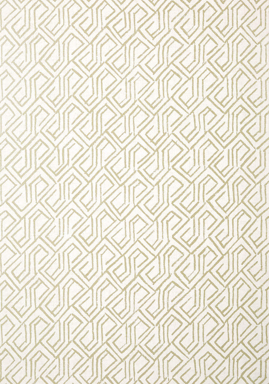 Thibaut Modern Resource 3 Tortona Wallpaper - Metallic Gold on Cream