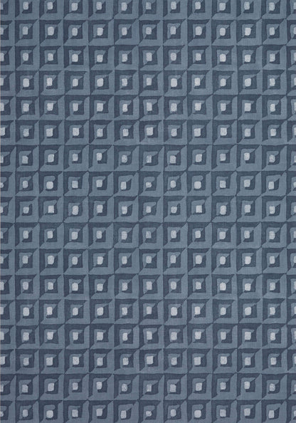 Thibaut Modern Resource 3 Square Dance Wallpaper - Navy Blue