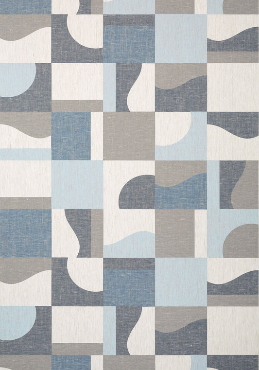 Thibaut Modern Resource 3 Colored Blocks Wallpaper - Blue