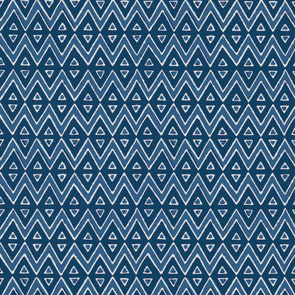 Thibaut Mesa Tiburon Wallpaper - Navy Blue