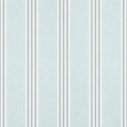 Thibaut Pavilion Canvas Stripe Wallpaper - Spa Blue