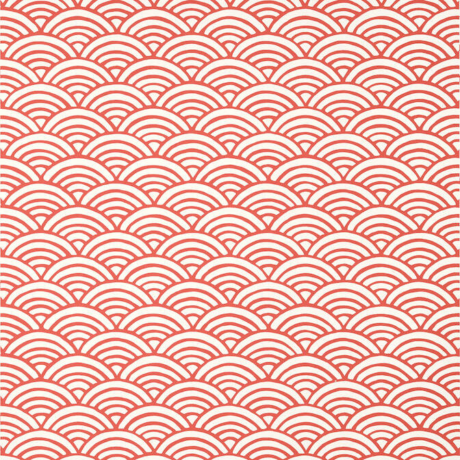 Thibaut Pavilion Maris Wallpaper - Coral