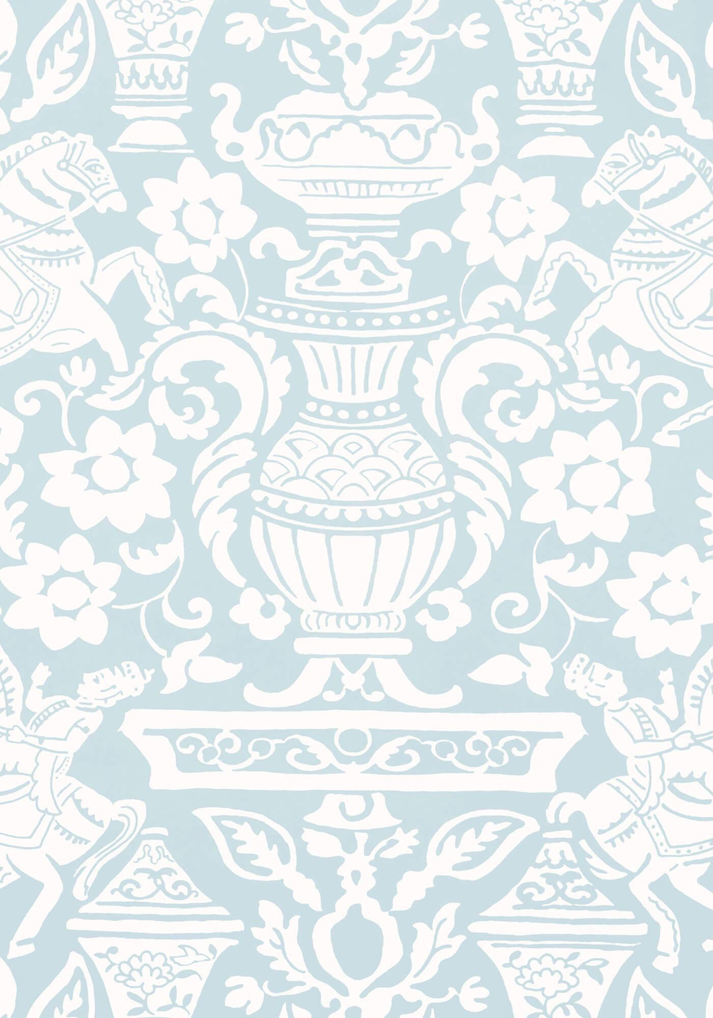 Thibaut Canopy Galway Wallpaper - Spa Blue