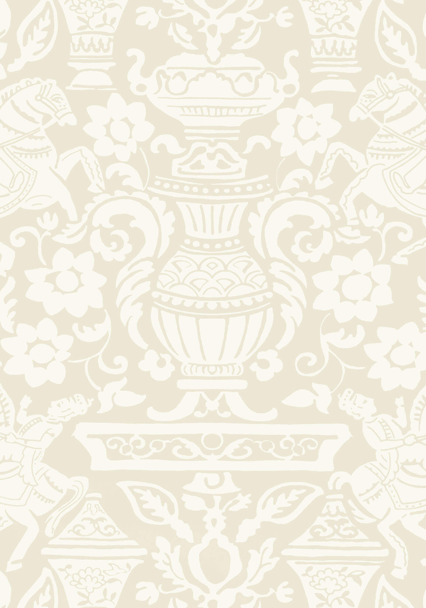 Galway Wallpaper - Almond - Sample | Chairish