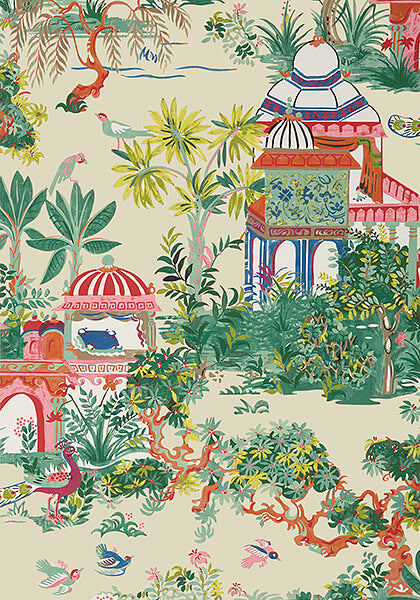 Thibaut Eden Mystic Garden Wallpaper - Cream