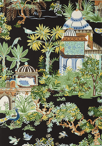 Thibaut Eden Mystic Garden Wallpaper - Black
