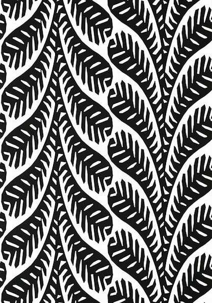Thibaut Eden Ginger Wallpaper - Black & White