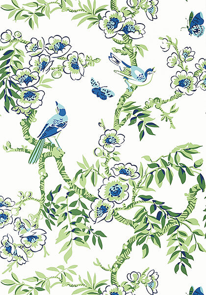 Thibaut Eden Yukio Wallpaper - Blue & Green