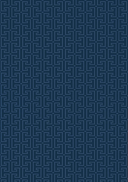Thibaut Eden T-Square Wallpaper - Navy Blue
