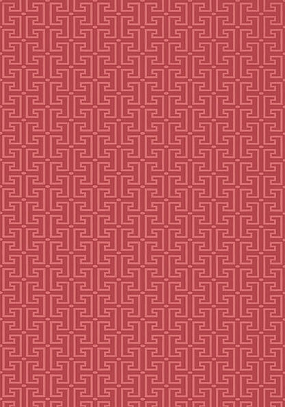 Thibaut Eden T-Square Wallpaper - Raspberry